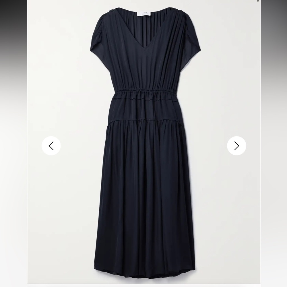 LA LIGNE Natalie Silk-Chiffon Midi Dress - Size Small - Picture 2 of 7